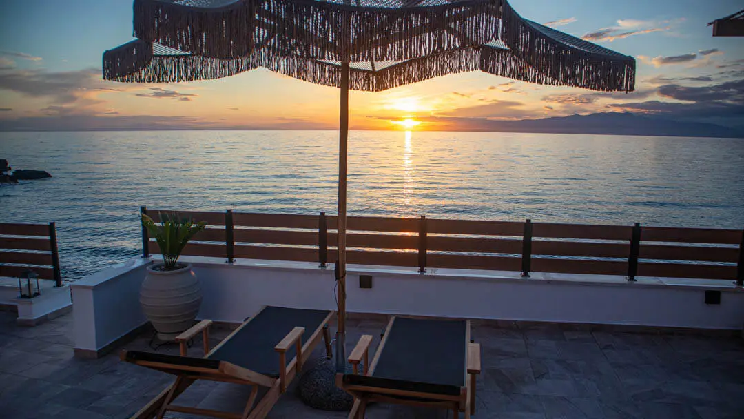 The sunset from Navis Luxury