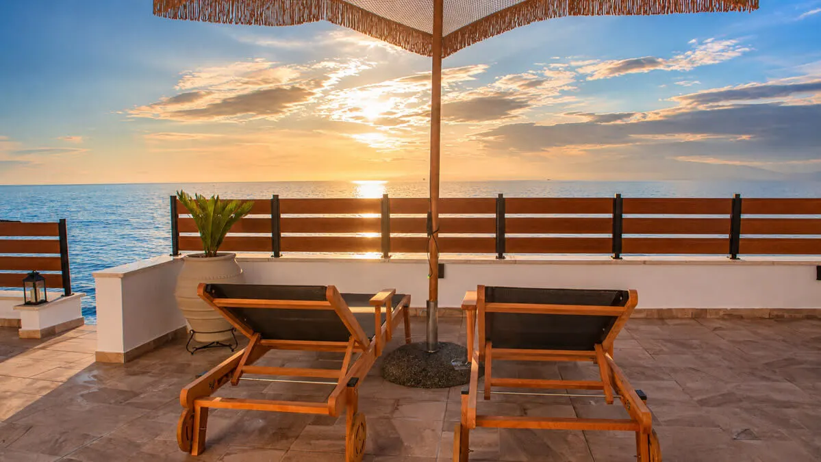 The sunset from Navis Luxury